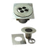 Aluminum 3-Piece Gutter Adapter Kit with Brass Bolt for Rain Chain Installation, Large, Mill Finish